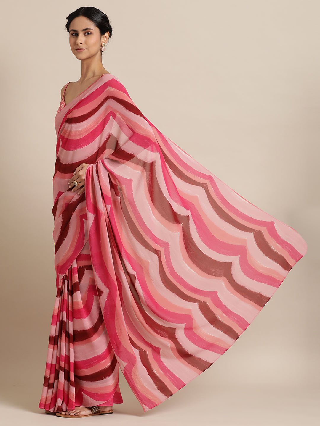 Symphony of Scallops Viscose Crepe