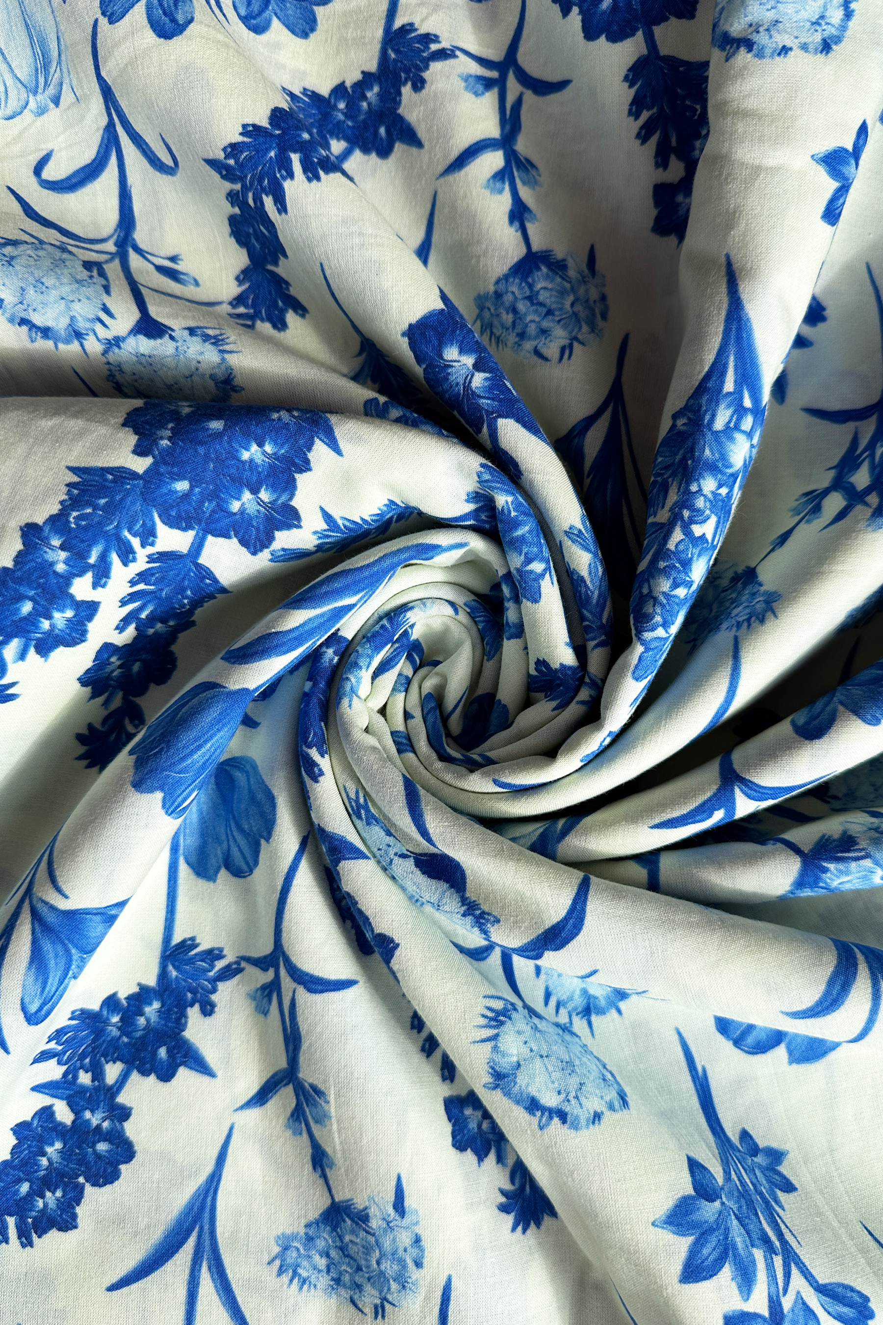 Assorted Florals Blue in Cotton Cambric Durable fabric online