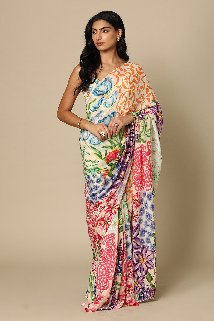 Koru Mix Floral Saree