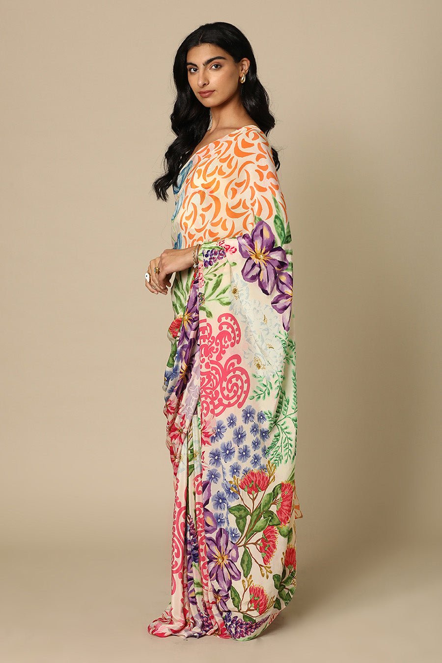 Koru Mix Floral Saree