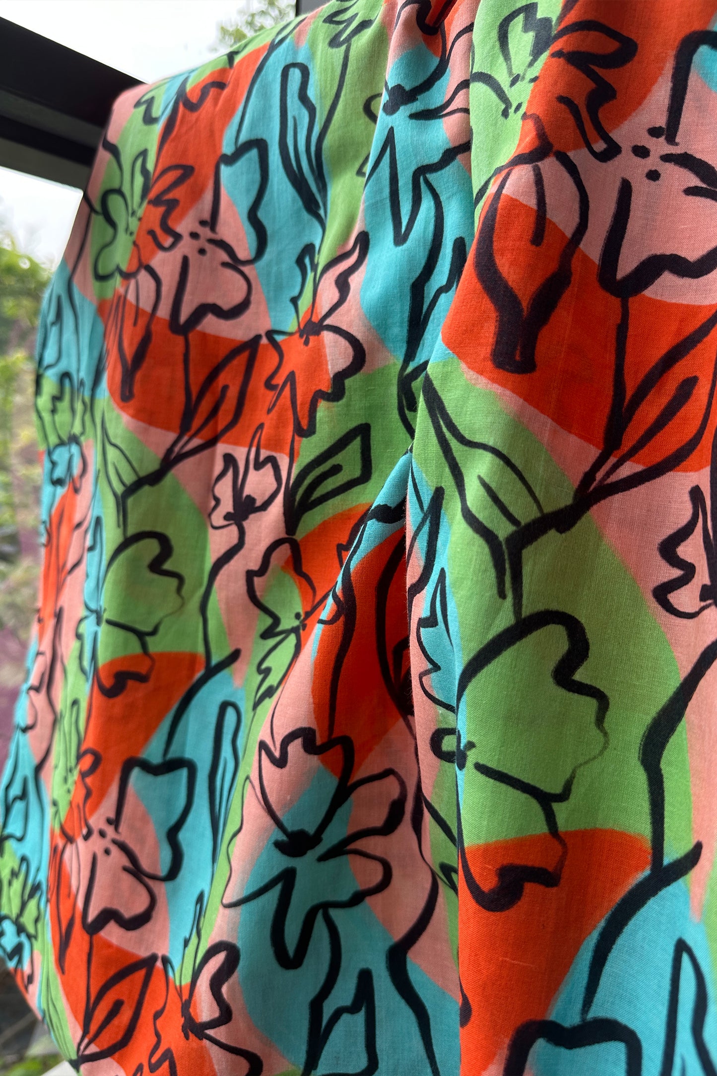 Abstract Meadow in cotton mull