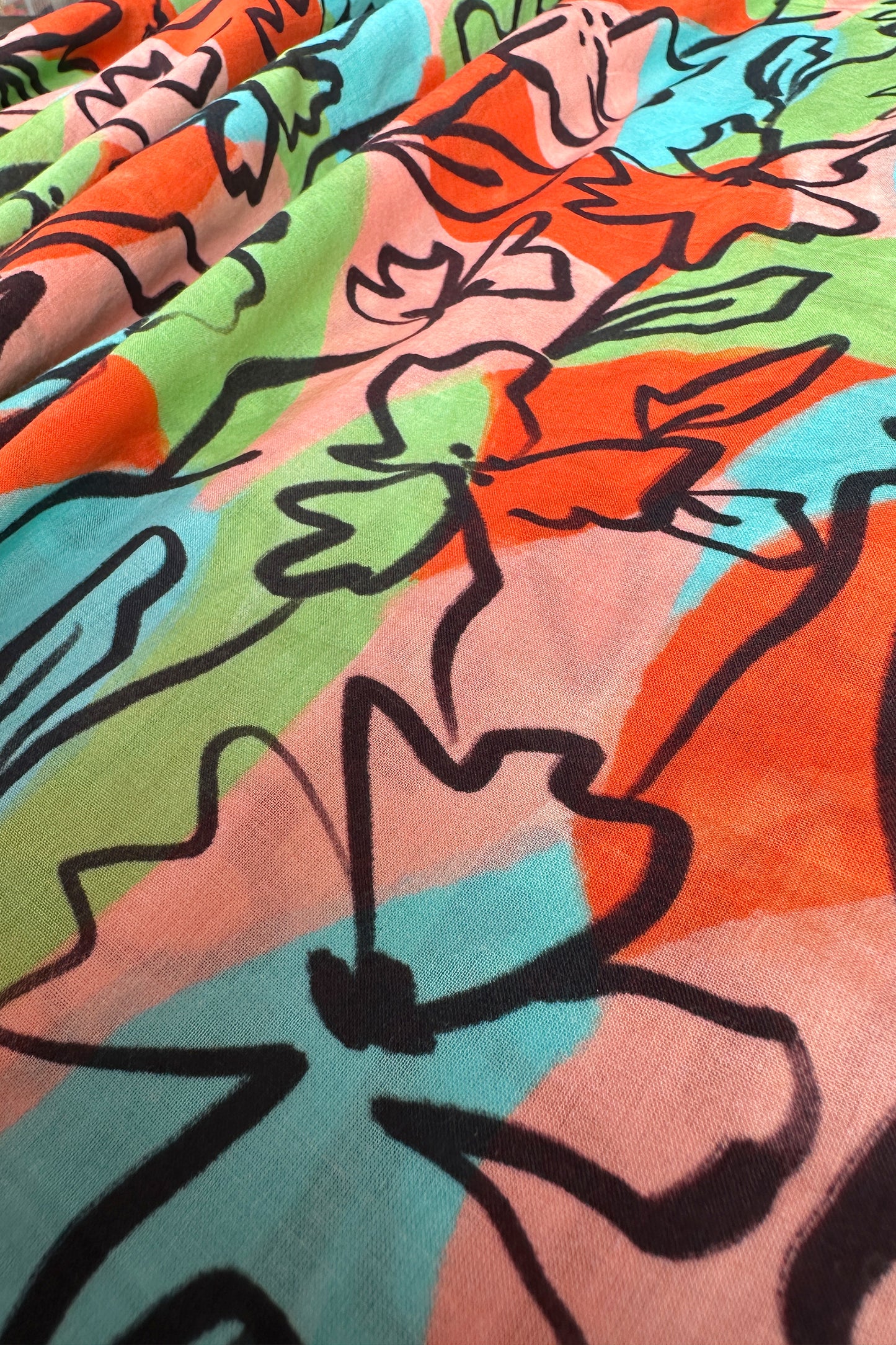 Abstract Meadow in cotton mull