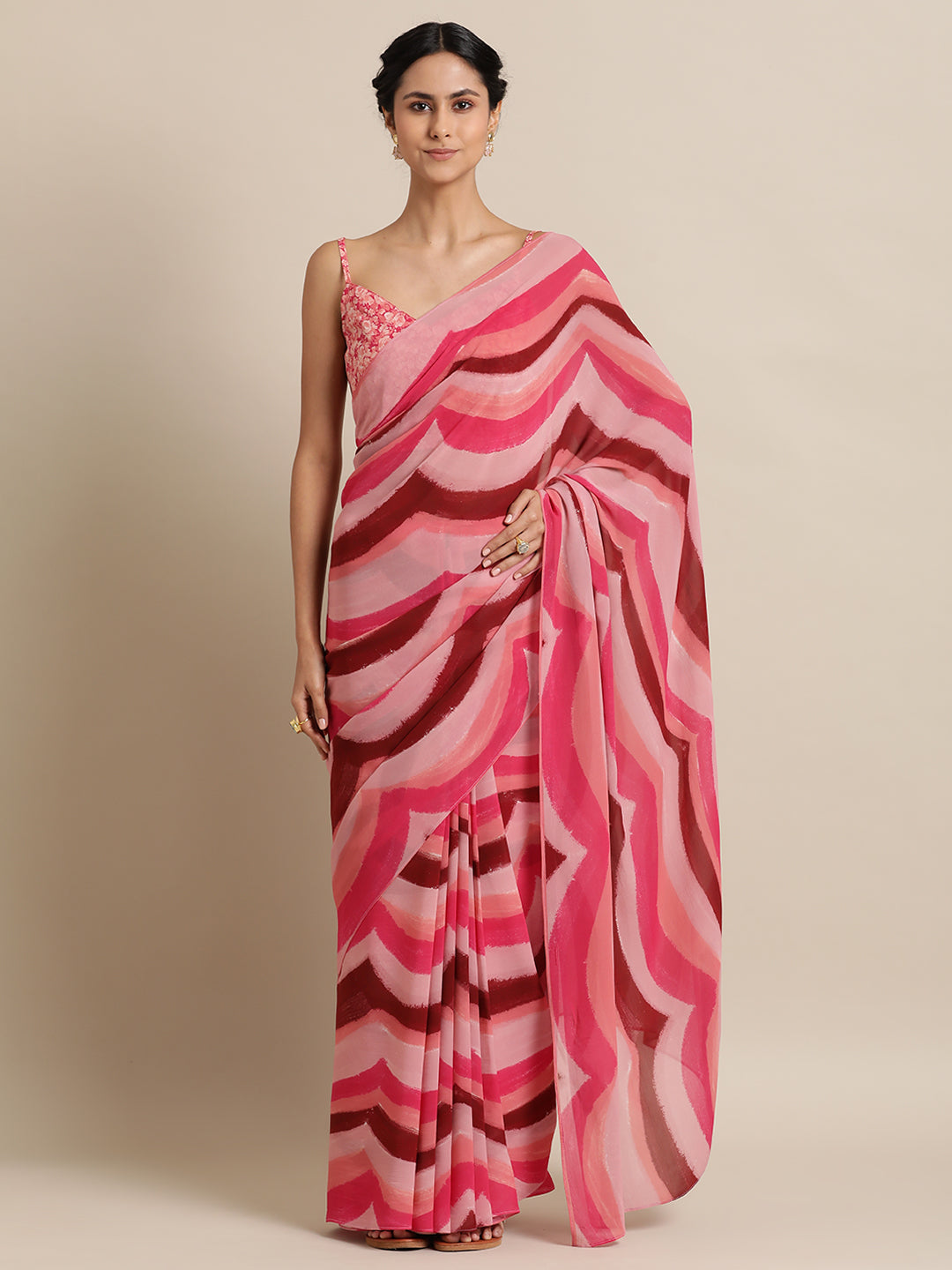 Symphony of Scallops Viscose Crepe