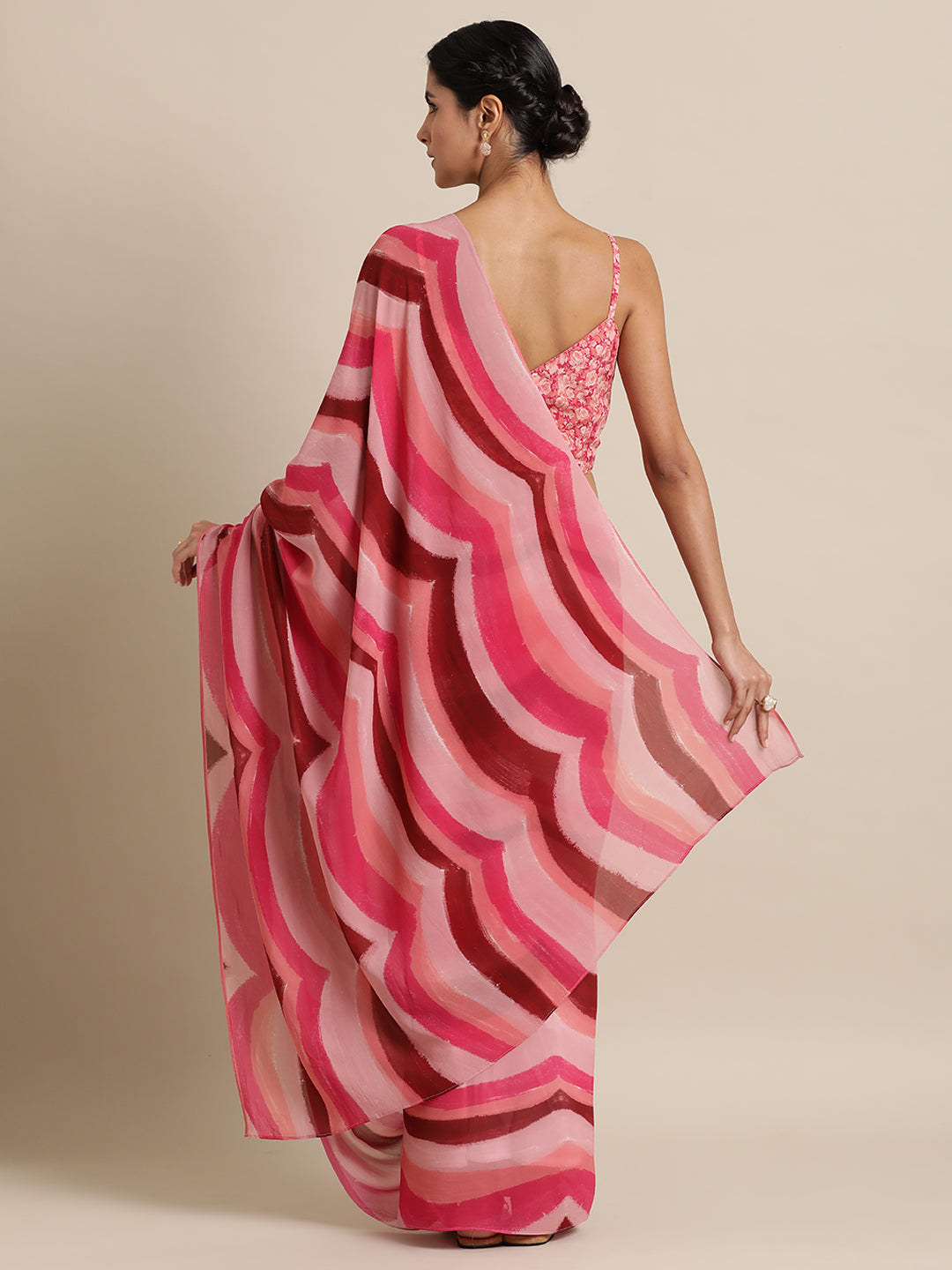 Symphony of Scallops Viscose Crepe