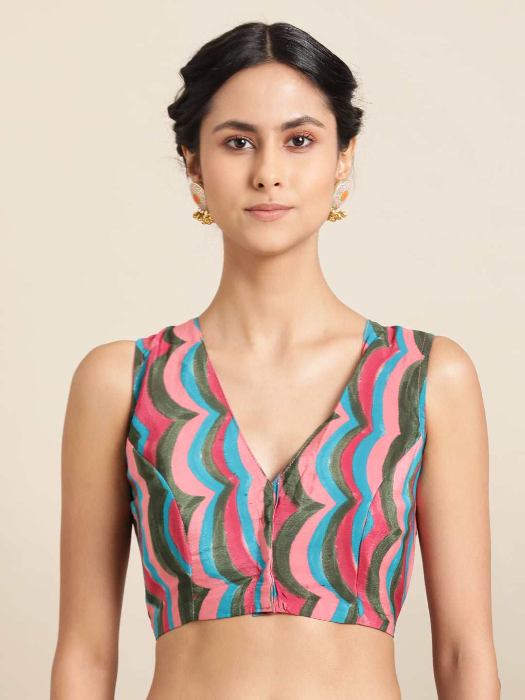 Scalloped Rose Garden Georgette