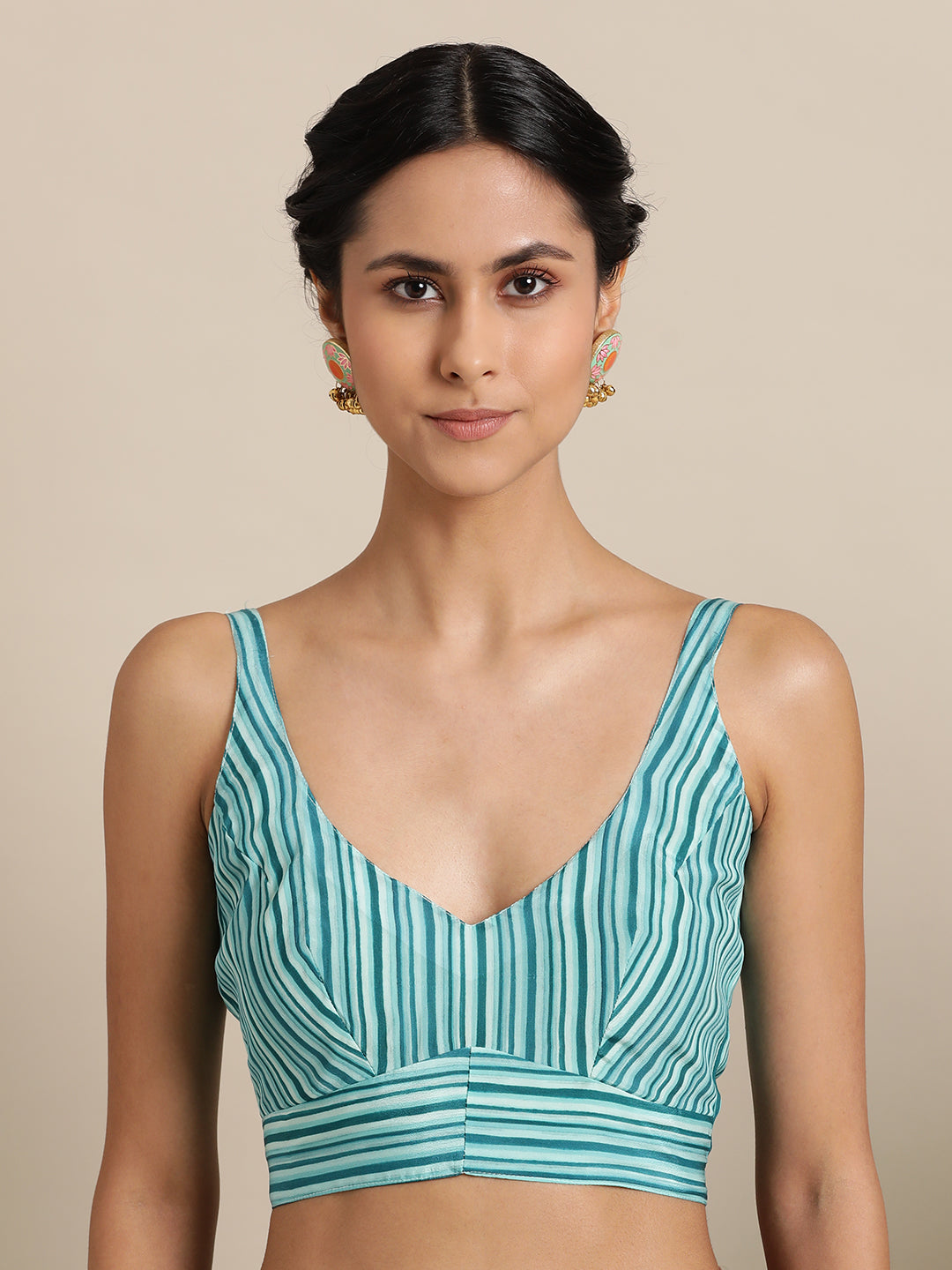 Abstract Strokes Saree