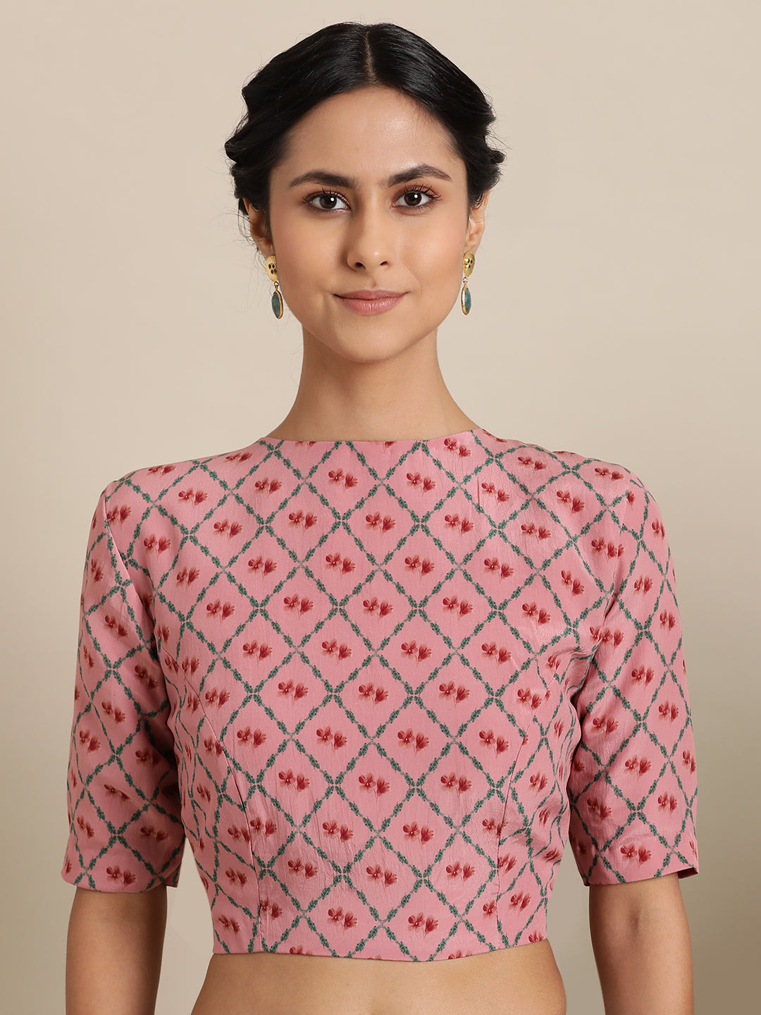 Striped Bouquet Viscose crepe
