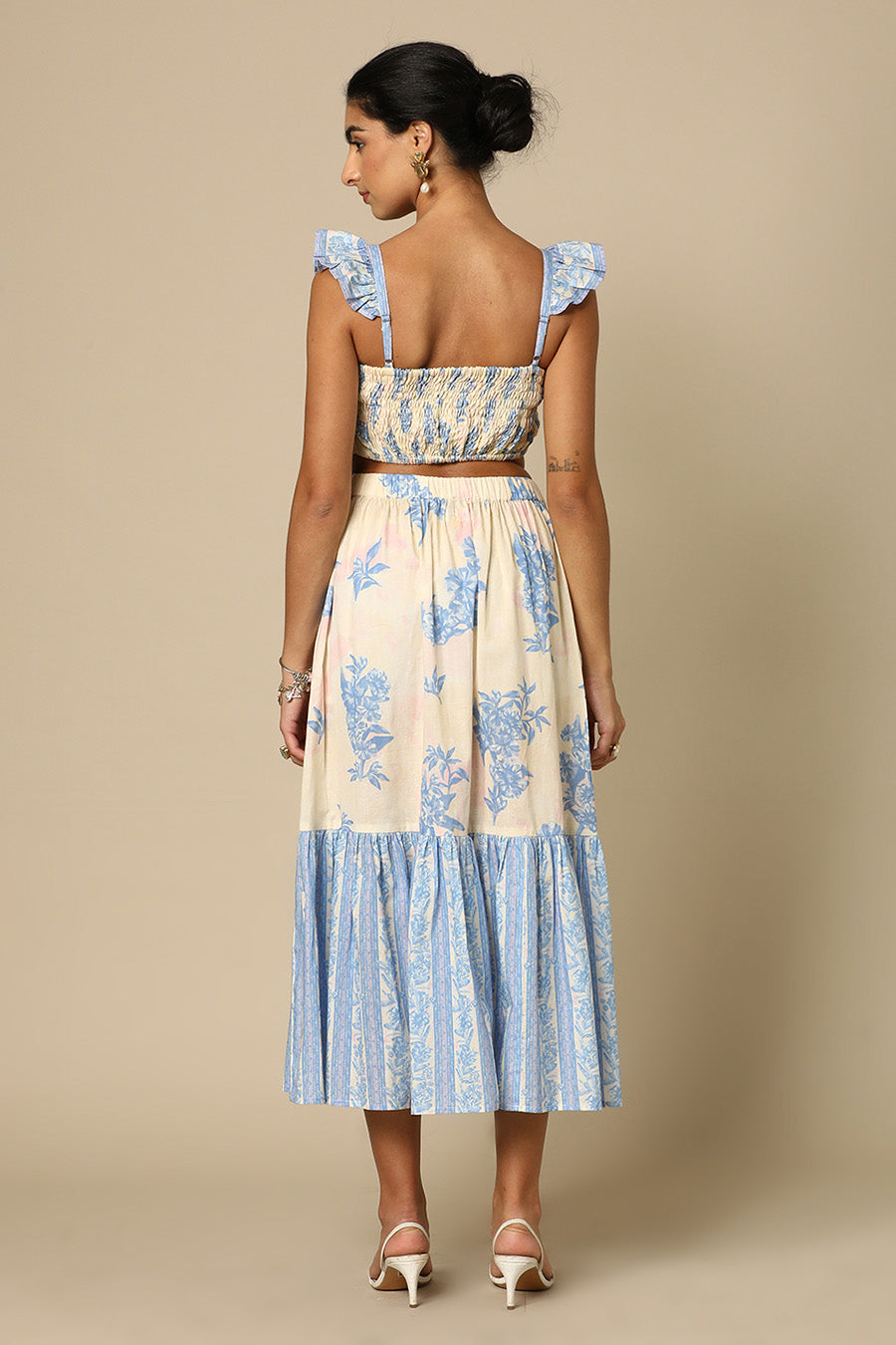 Manuka Frill Crop Top-Skirt Set