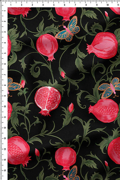 Pomegranate Paradise in Cotton Mull (2.5m) - 1425 for the entire piece.