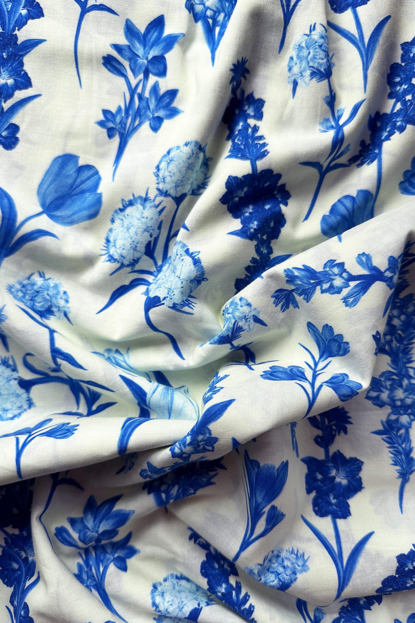 Assorted Florals Blue in Cotton Cambric
