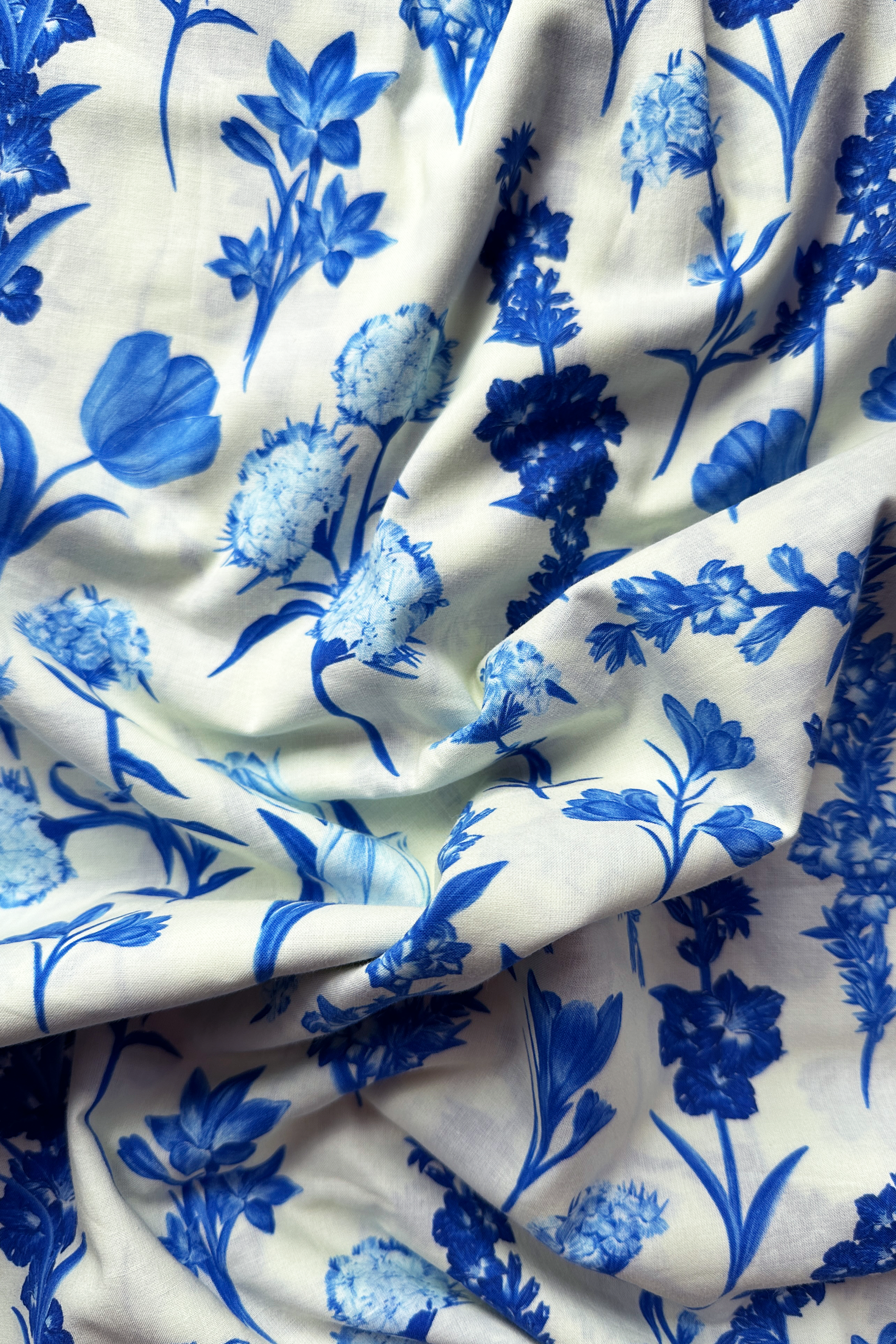 Assorted Florals Blue in Cotton Cambric (1.76 m) - 1142.24  for the entire piece