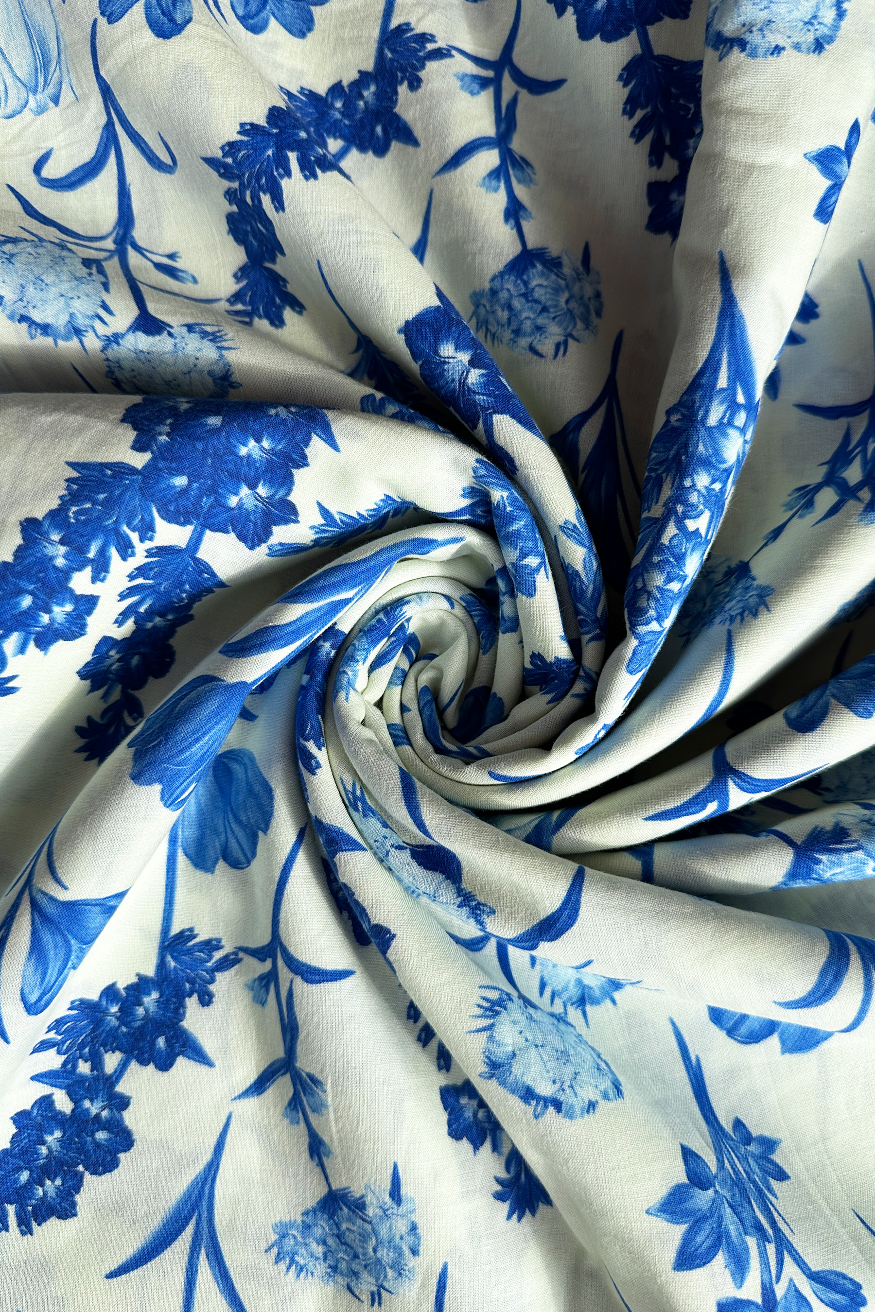 Assorted Florals Blue in Cotton Cambric (1.76 m) - 1142.24  for the entire piece