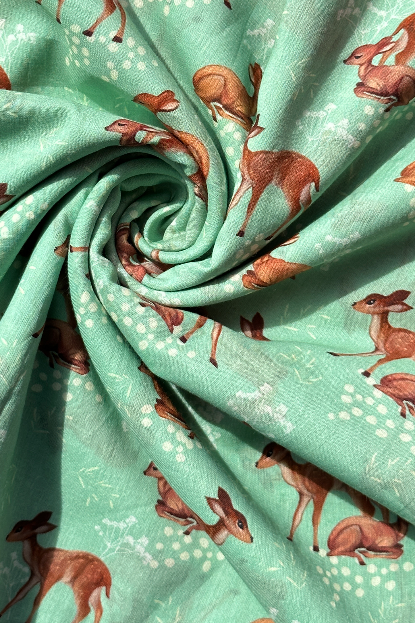Deer Delight Green - 2.7 meters -1539 for the entire piece