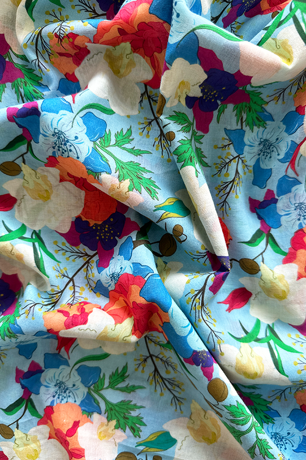 Bloom Bonanza in Cotton Mull (1.8 meter) - 1026 for the entire piece.