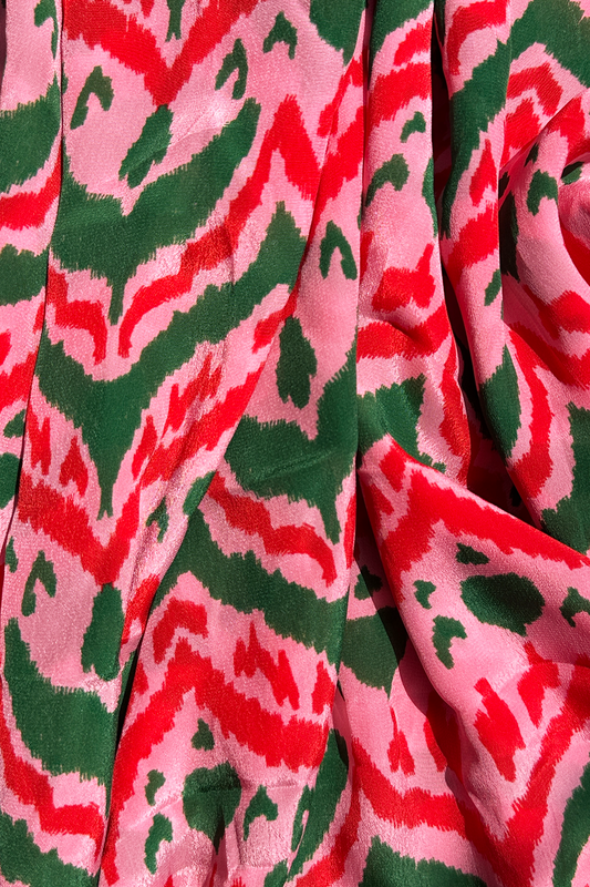 Ikkat Infusion Pink in Viscose crepe (2.3 m) - 1723 for the entire piece