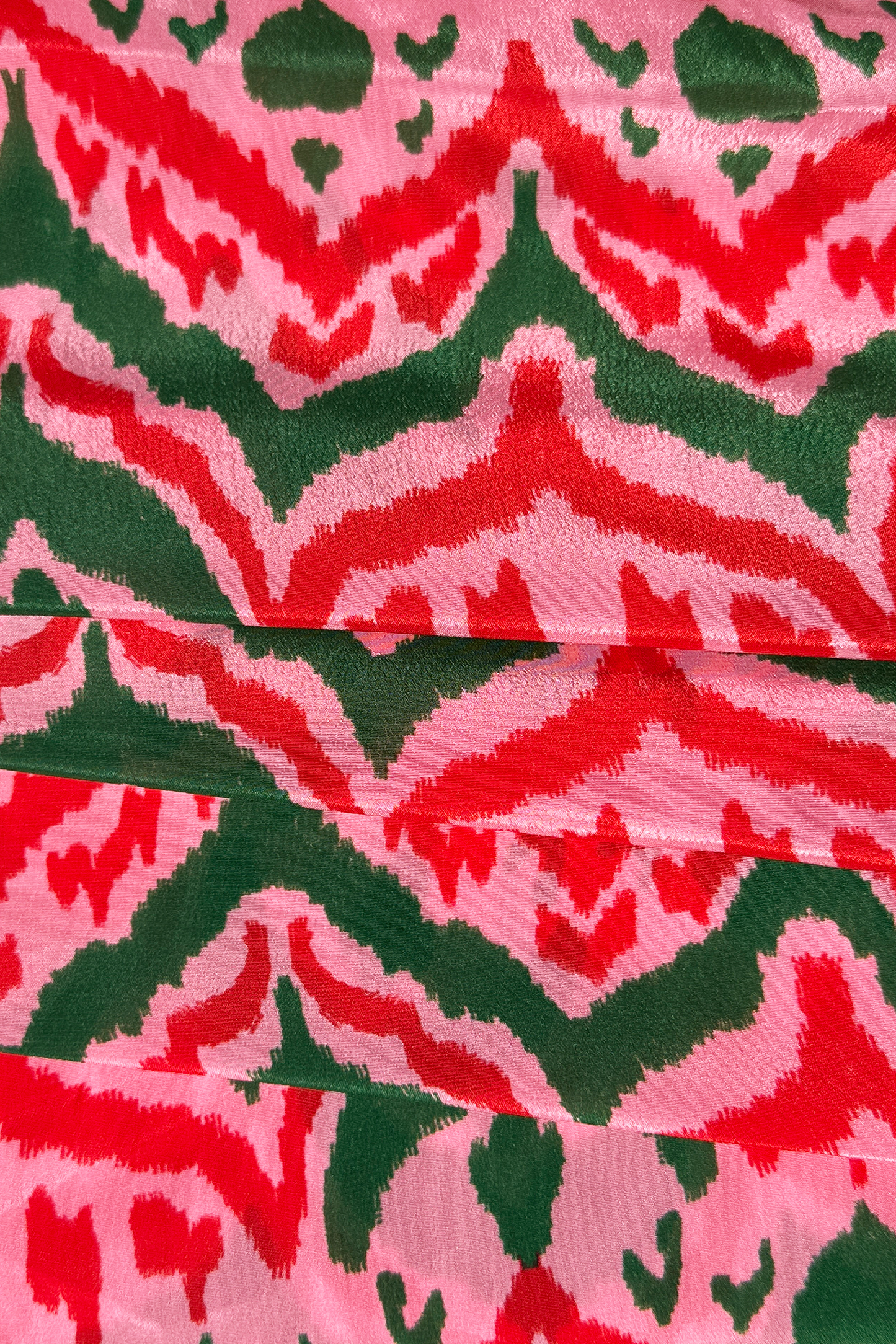 Ikkat Infusion Pink in Viscose crepe (2.3 m) - 1723 for the entire piece