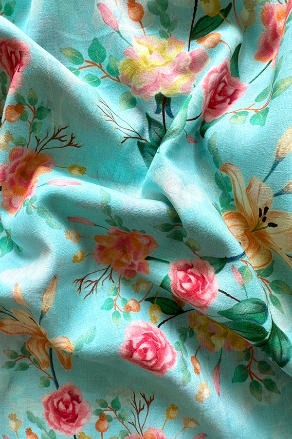Enchanted garden in Cotton Mull (1.7 meters) - 969 for the entire piece