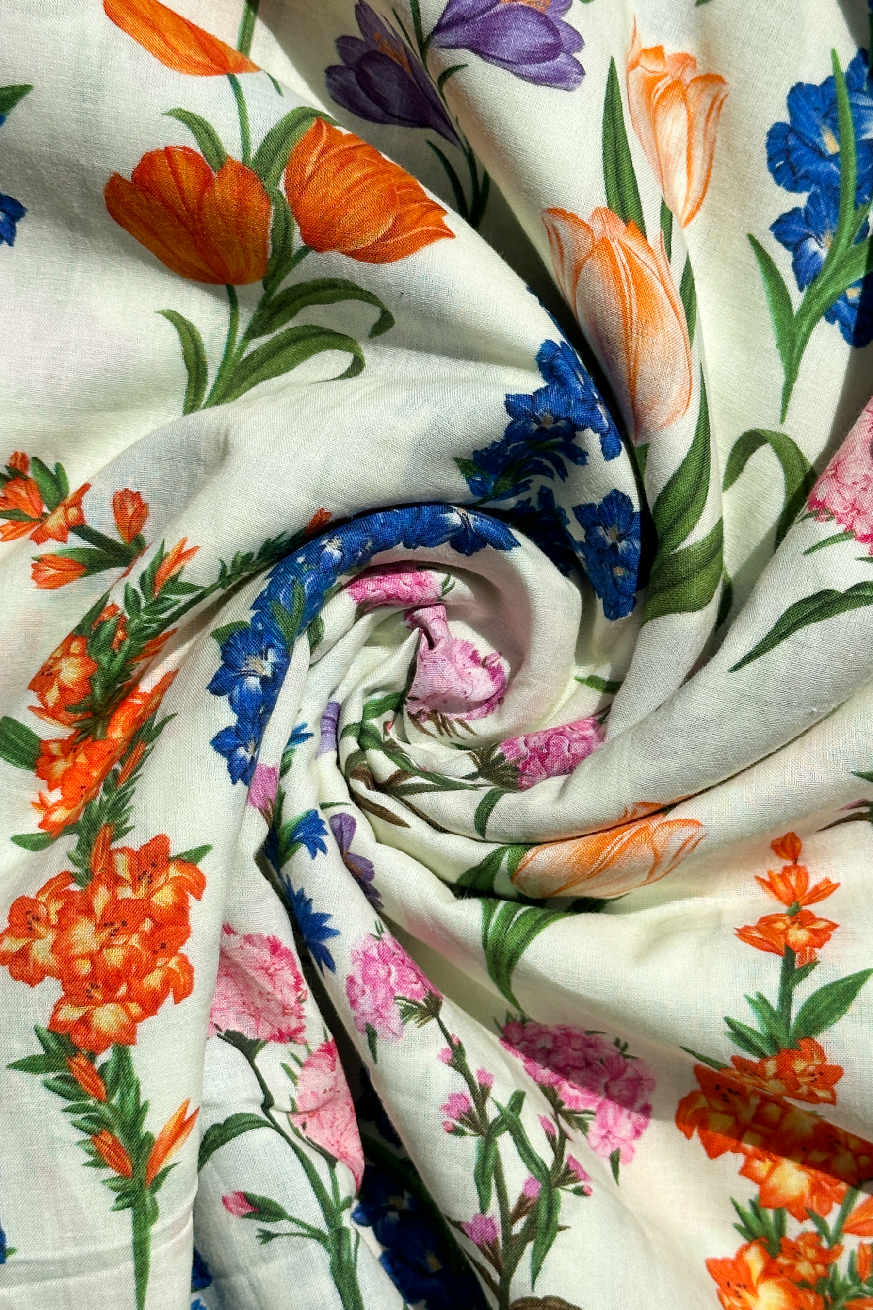 Assorted Florals Colorful in Cotton Cambric