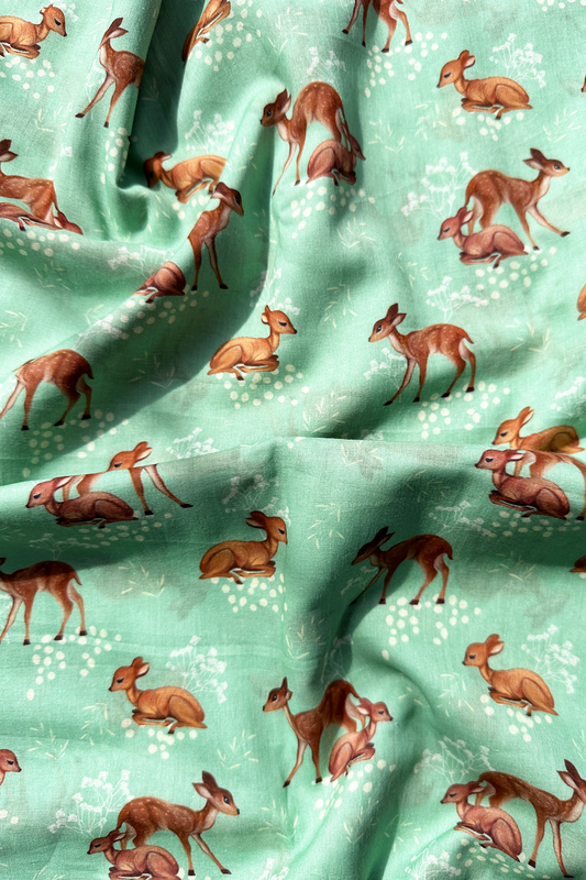 Deer Delight Green - 2.7 meters -1539 for the entire piece