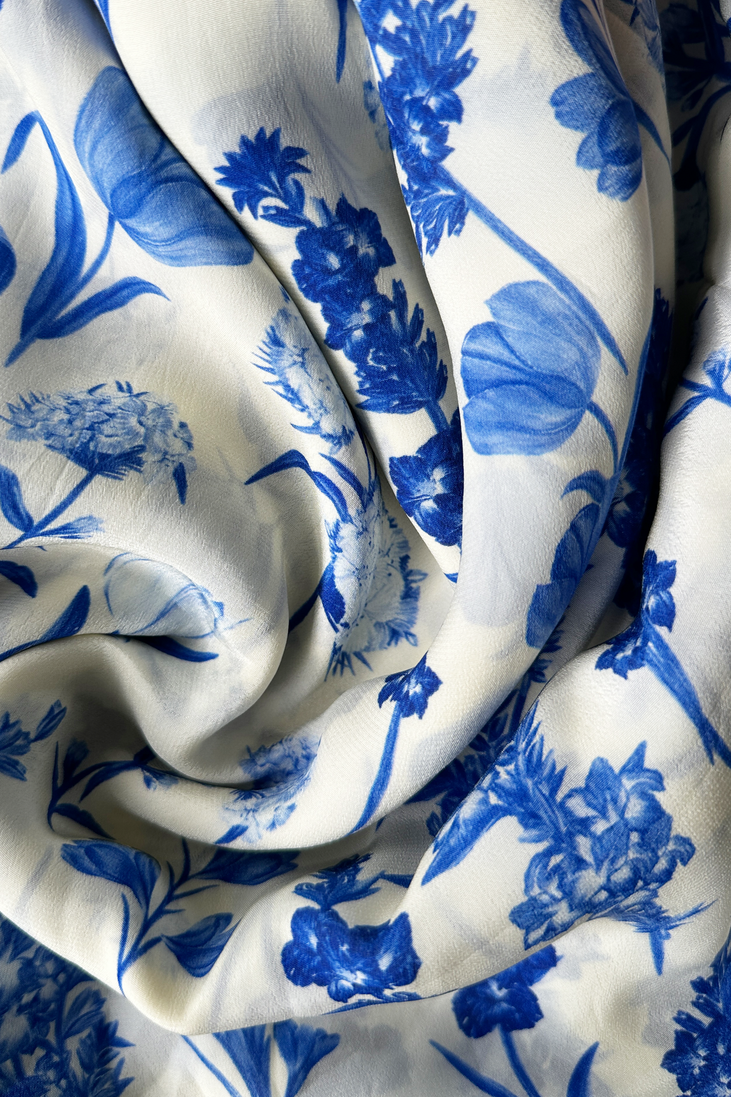 Assorted Florals Blue in Cotton mull (2m) - 1140 for entire piece