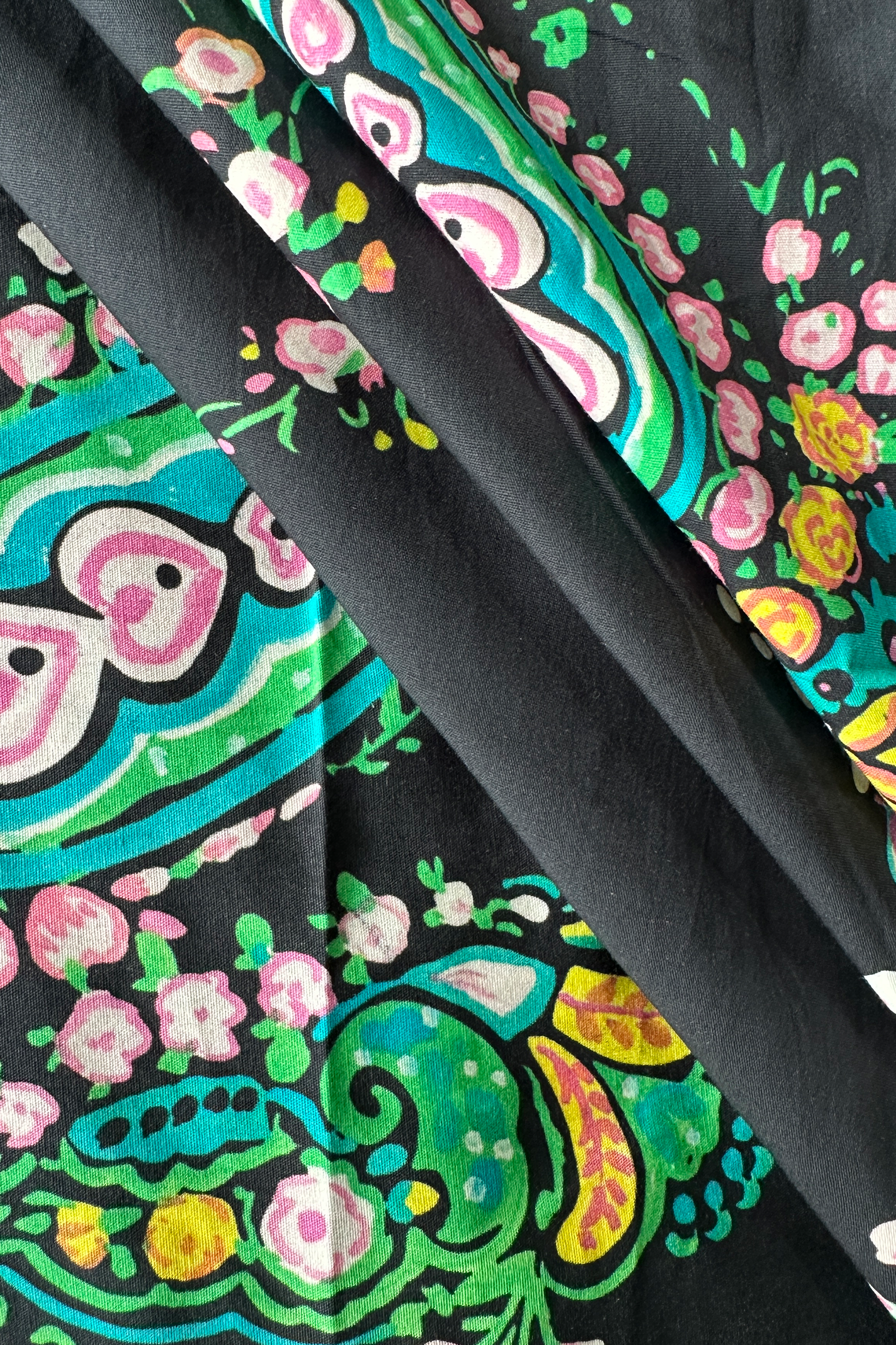 Paisley Paradise Black in Cotton Poplin