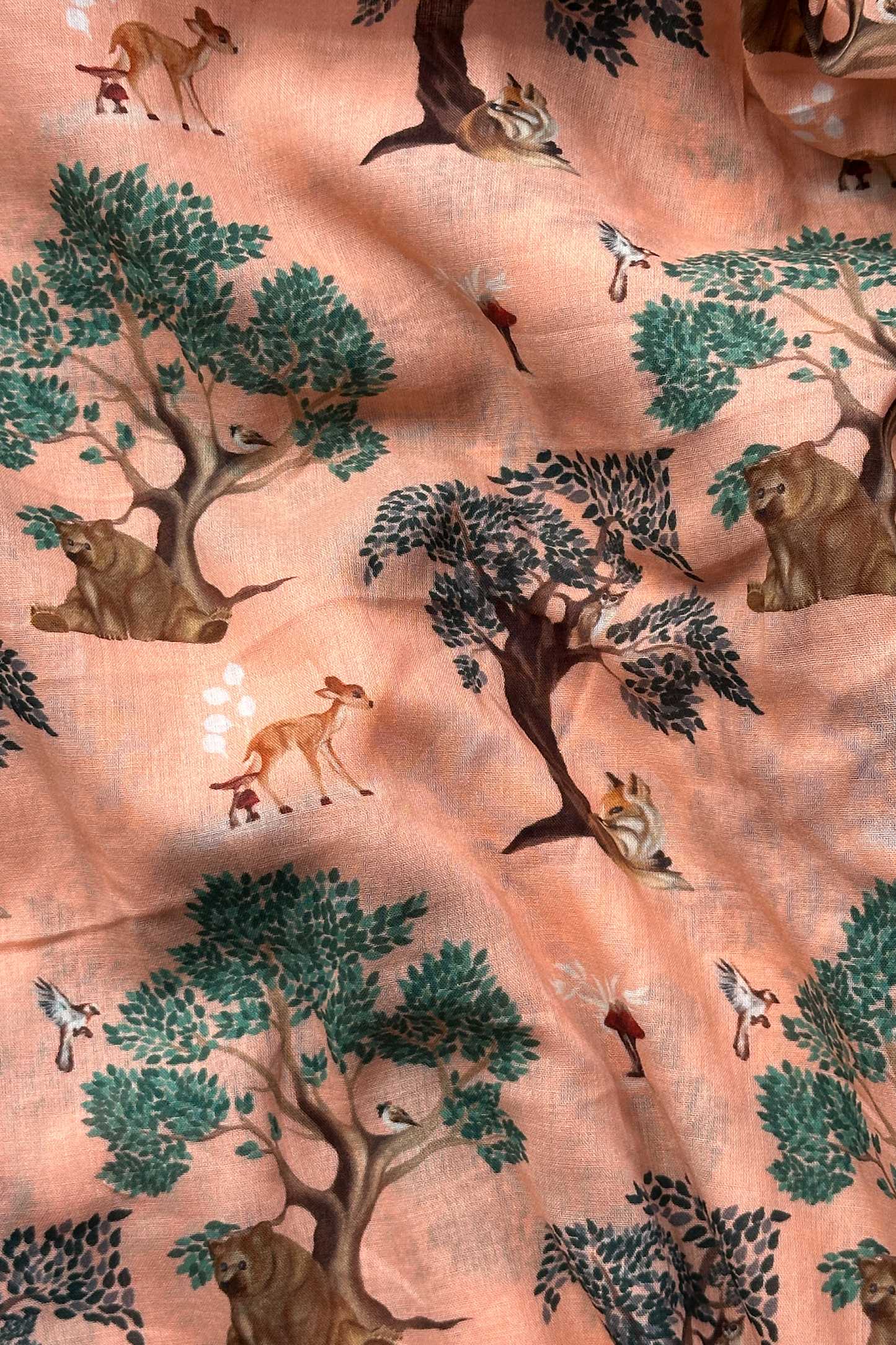 Woodland Wonders Peach in Cotton Mull