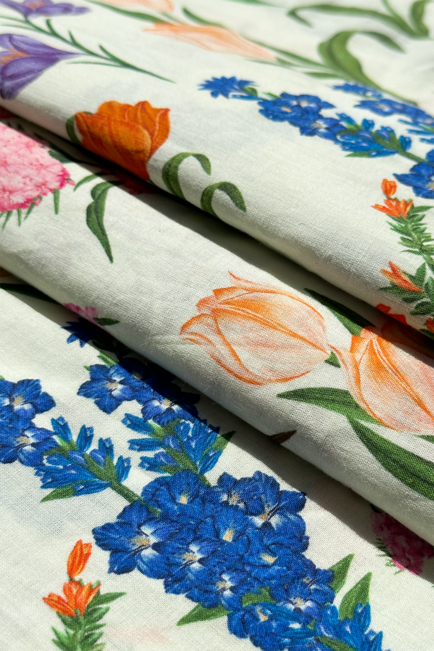 Assorted Florals Colourful in cotton mull (2m) -1140 for the entire piece