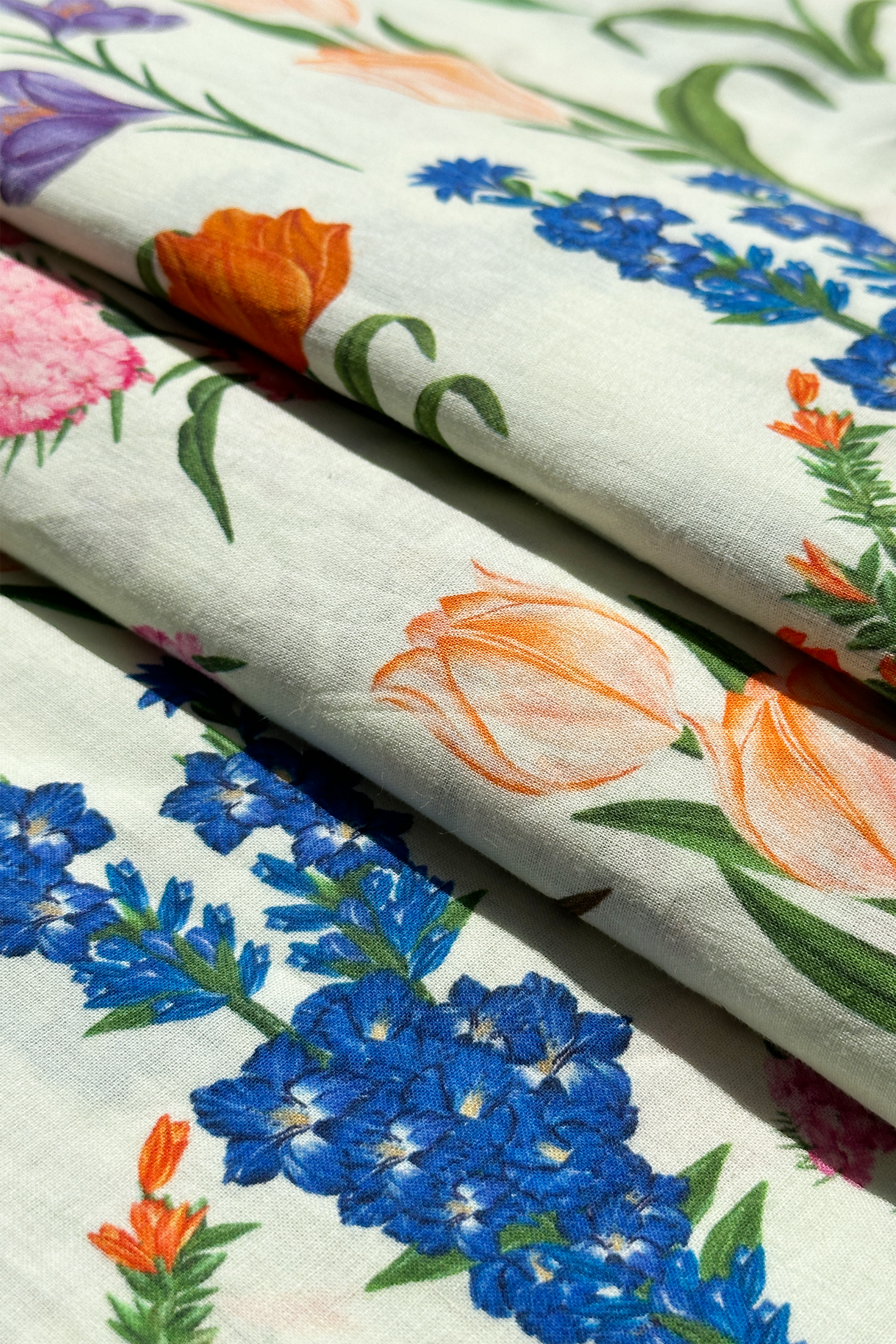 Assorted Florals Colorful in Cotton Cambric