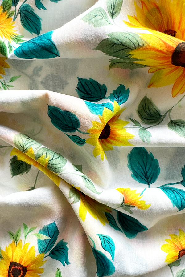 Sunny Sunflower in Cotton Mull (1.5 meter) - 855 for the entire piece