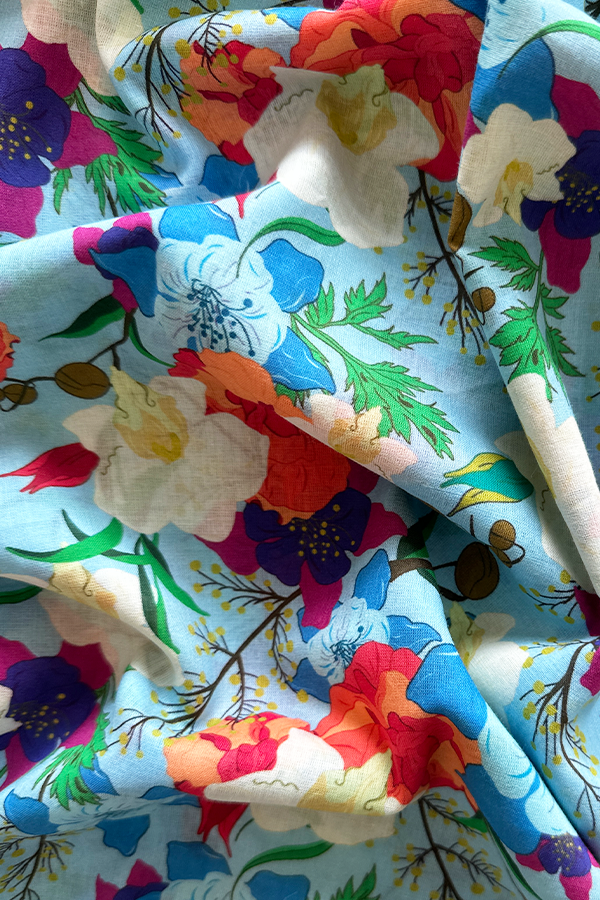 Bloom Bonanza in Cotton Mull (1.8 meter) - 1026 for the entire piece.
