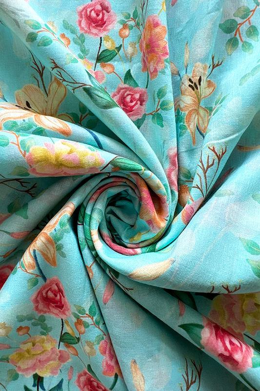 Enchanted garden in Cotton Mull (1.7 meters) - 969 for the entire piece