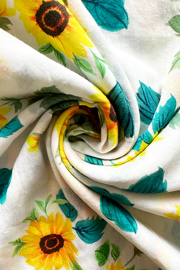 Sunny Sunflower in Cotton Mull (1.5 meter) - 855 for the entire piece