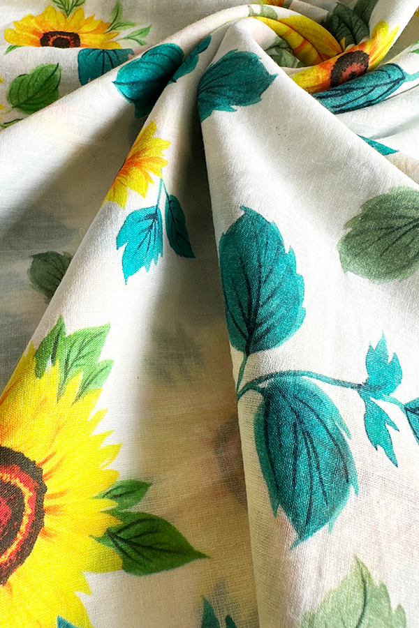 Sunny Sunflower in Cotton Mull (1.5 meter) - 855 for the entire piece