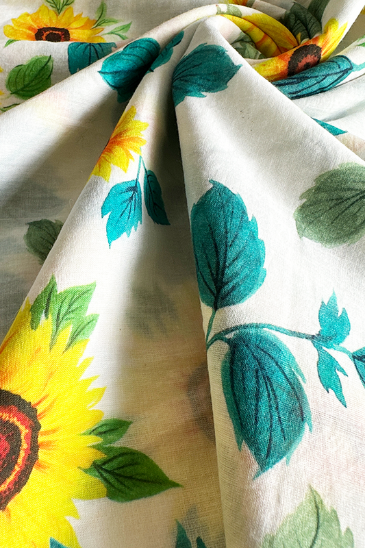Sunny Sunflower in Cotton Mull (1.5 meter) - 855 for the entire piece