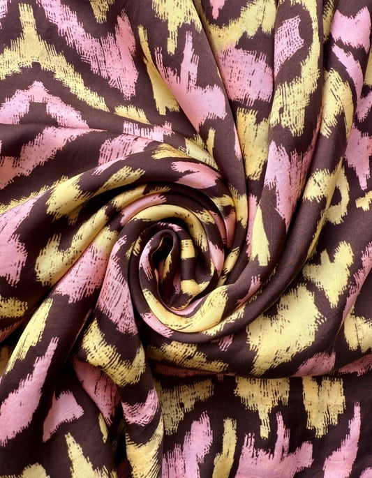 Mocha Wave in Cupro Satin