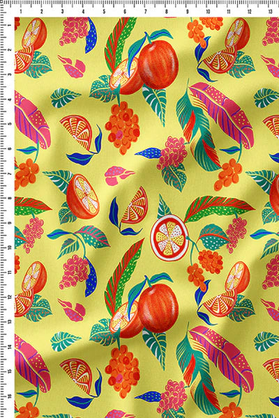 Citrus Bloom in cotton poplin (2.4 meters)- 1800 for the entire piece