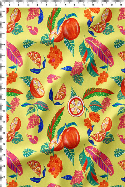 Citrus Bloom in cotton poplin 2 meters - 1500 for the entire piece