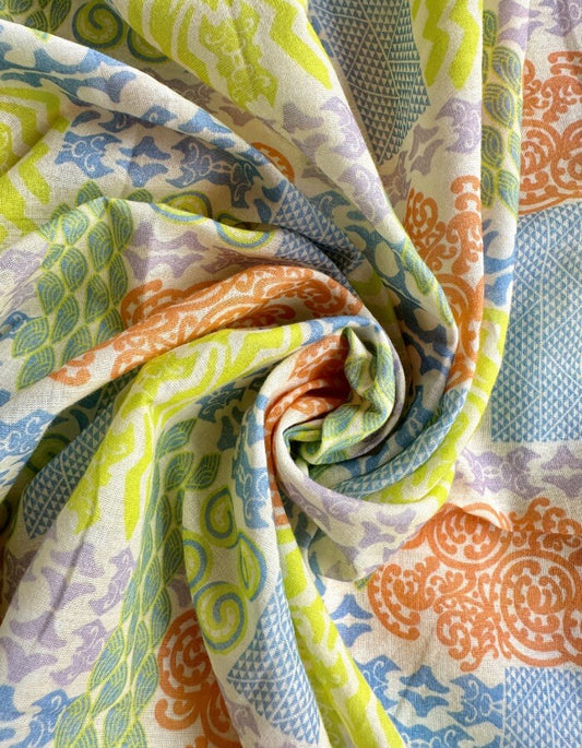 Heritage Bloom in Cotton Mull