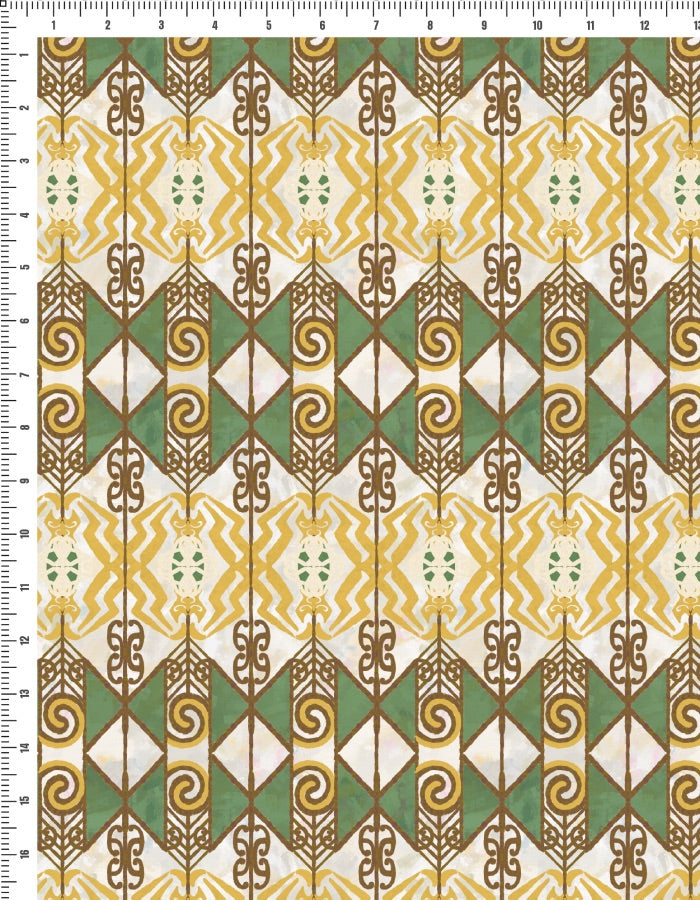 Sunset Serenade Yellow in Cotton Cambric