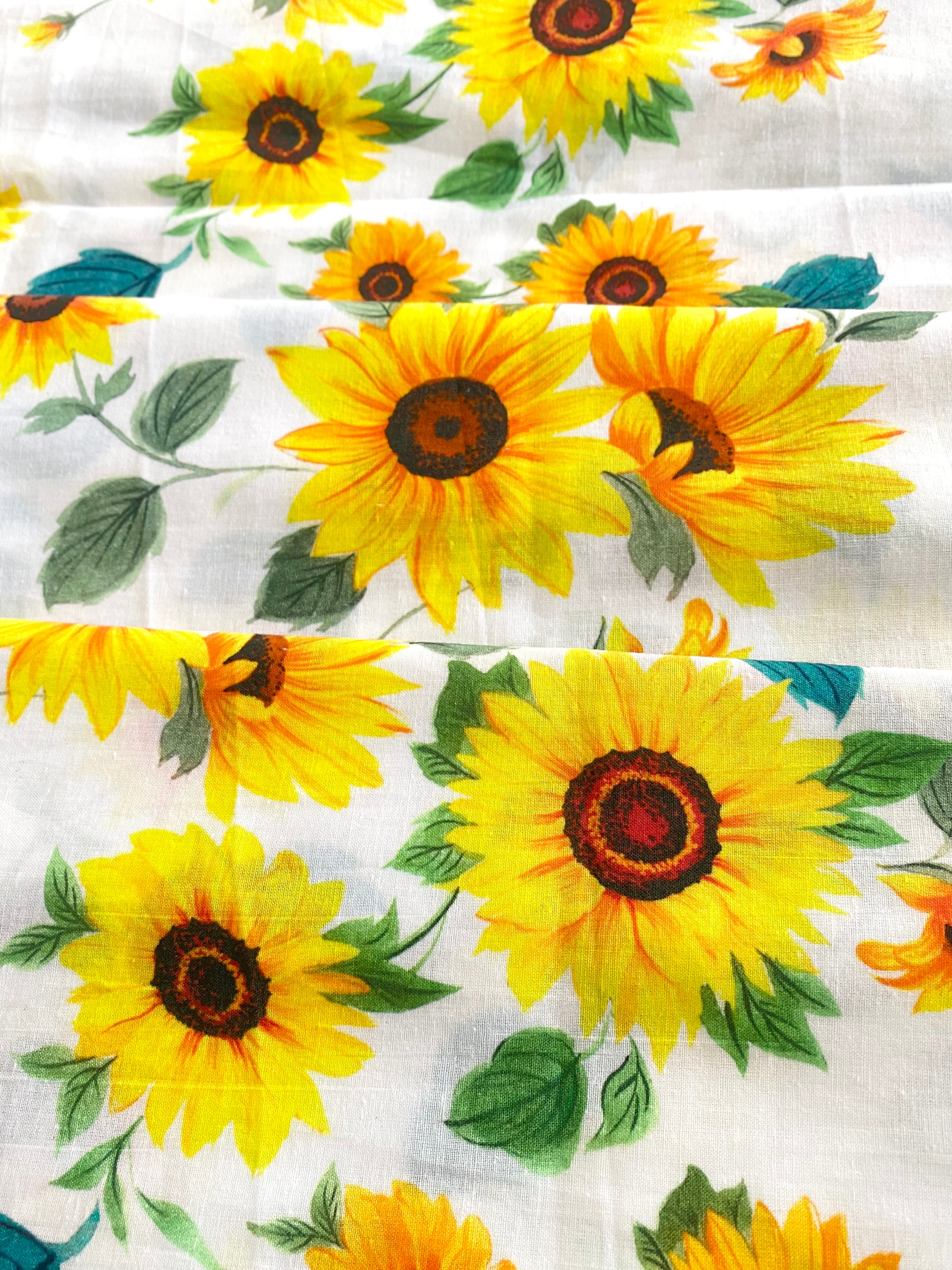Sunny Sunflower in cotton cambric 3 meters