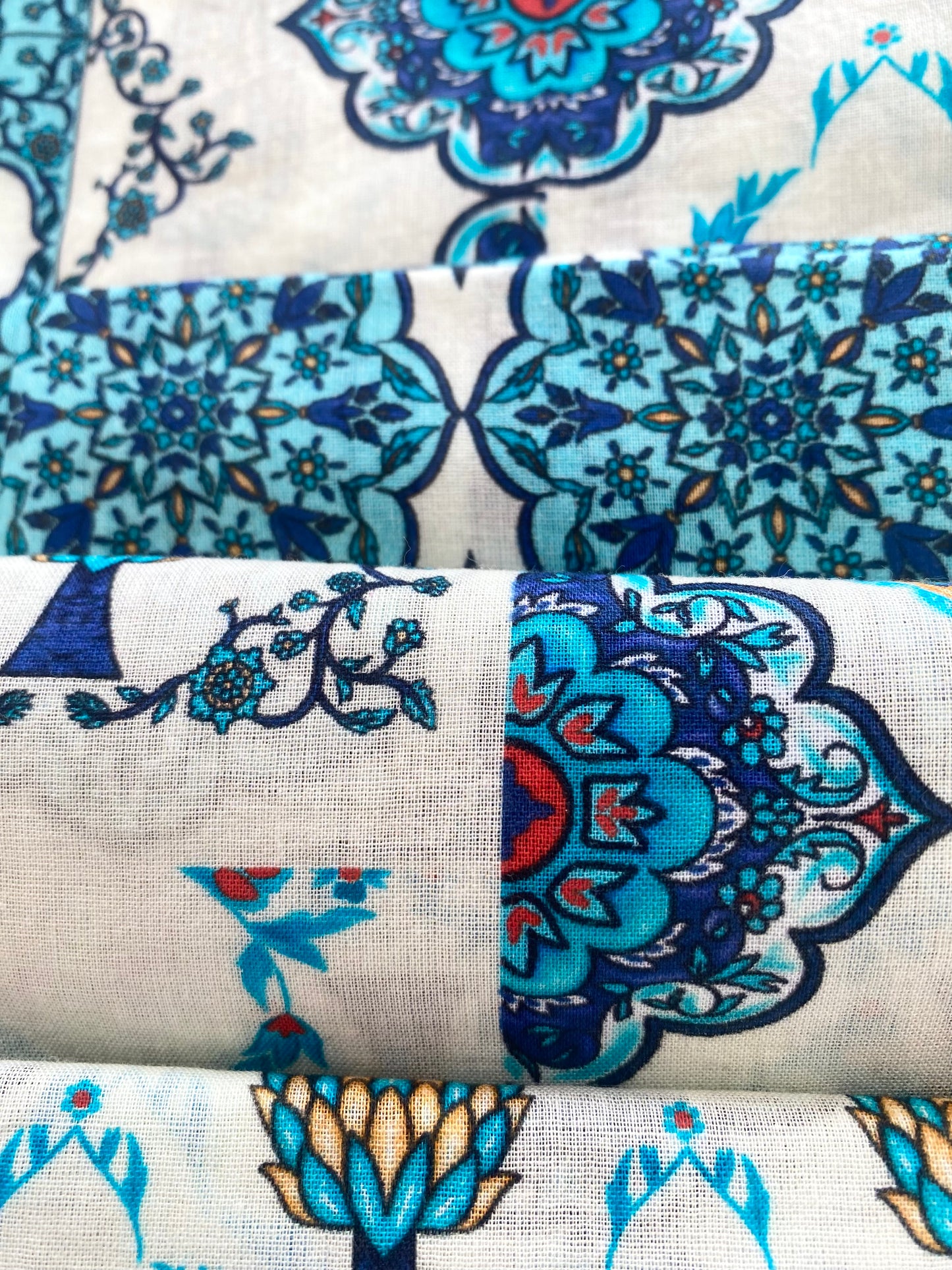Tile Garden White in Viscose Crepe (1.5m)- 1123 for the entire piece