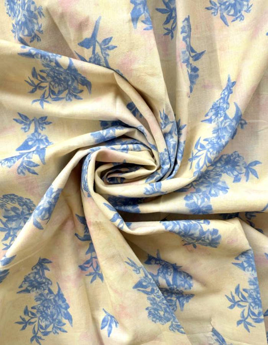 Petite Manuka blossom in Cotton Cambric (1 m)- Rs. 649 for the entire piece