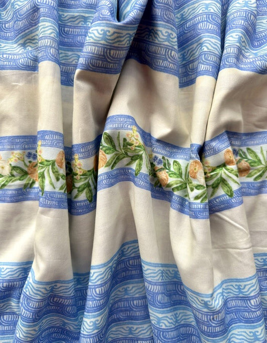 Blue Drift in Cotton Cambric (1.2) -Rs.778 for the entire piece