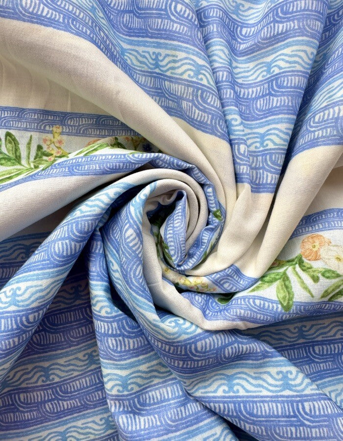 Blue Drift in Cotton Cambric