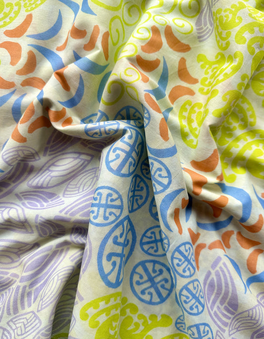 Koru Kaleidoscope In Cotton Mull (1.5 m)- Rs 855 for the whole piece