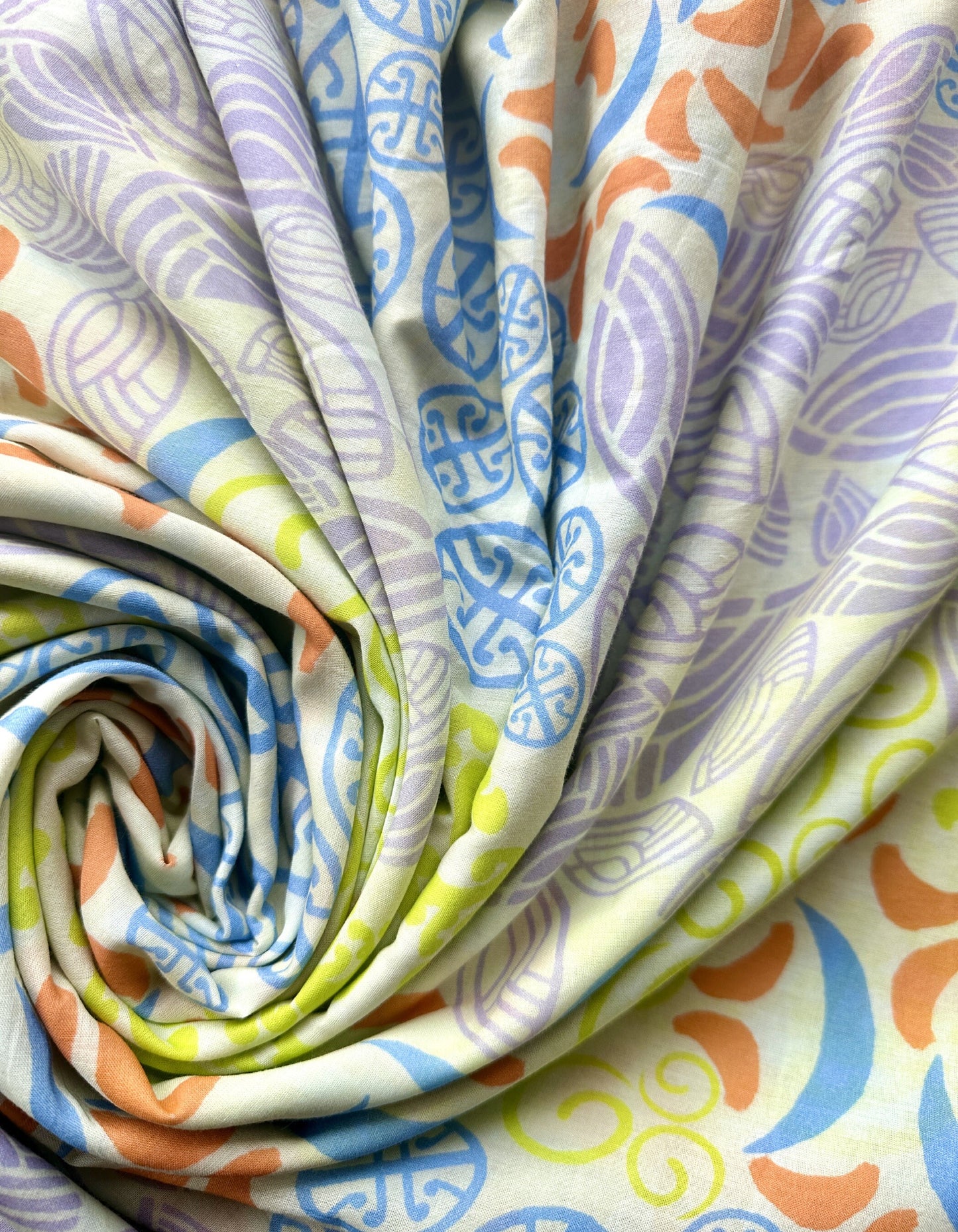 Koru Kaleidoscope In Cotton Mull (1.5 m)- Rs 855 for the whole piece