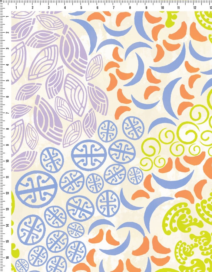 Koru Kaleidoscope in Silky Cotton
