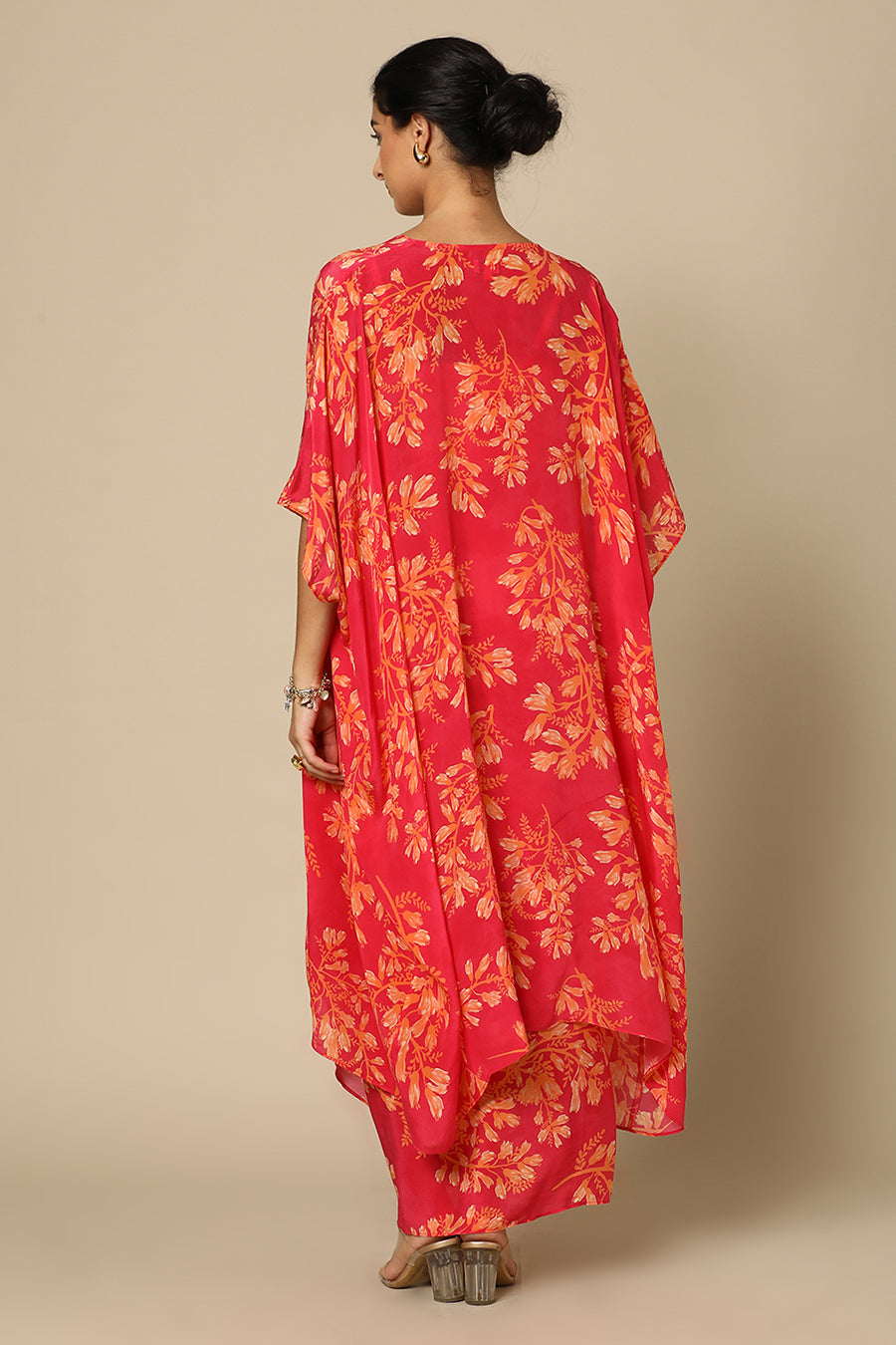 Kohwai Pink Drape Skirt and Cape Set