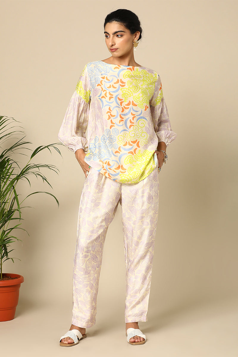 Co-ord set with cape and drape skirt