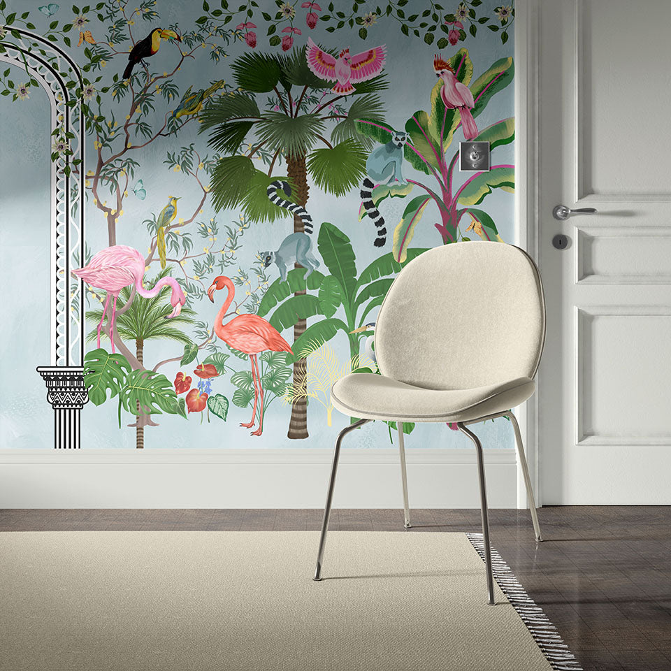 Palm Paradise - Powder blue